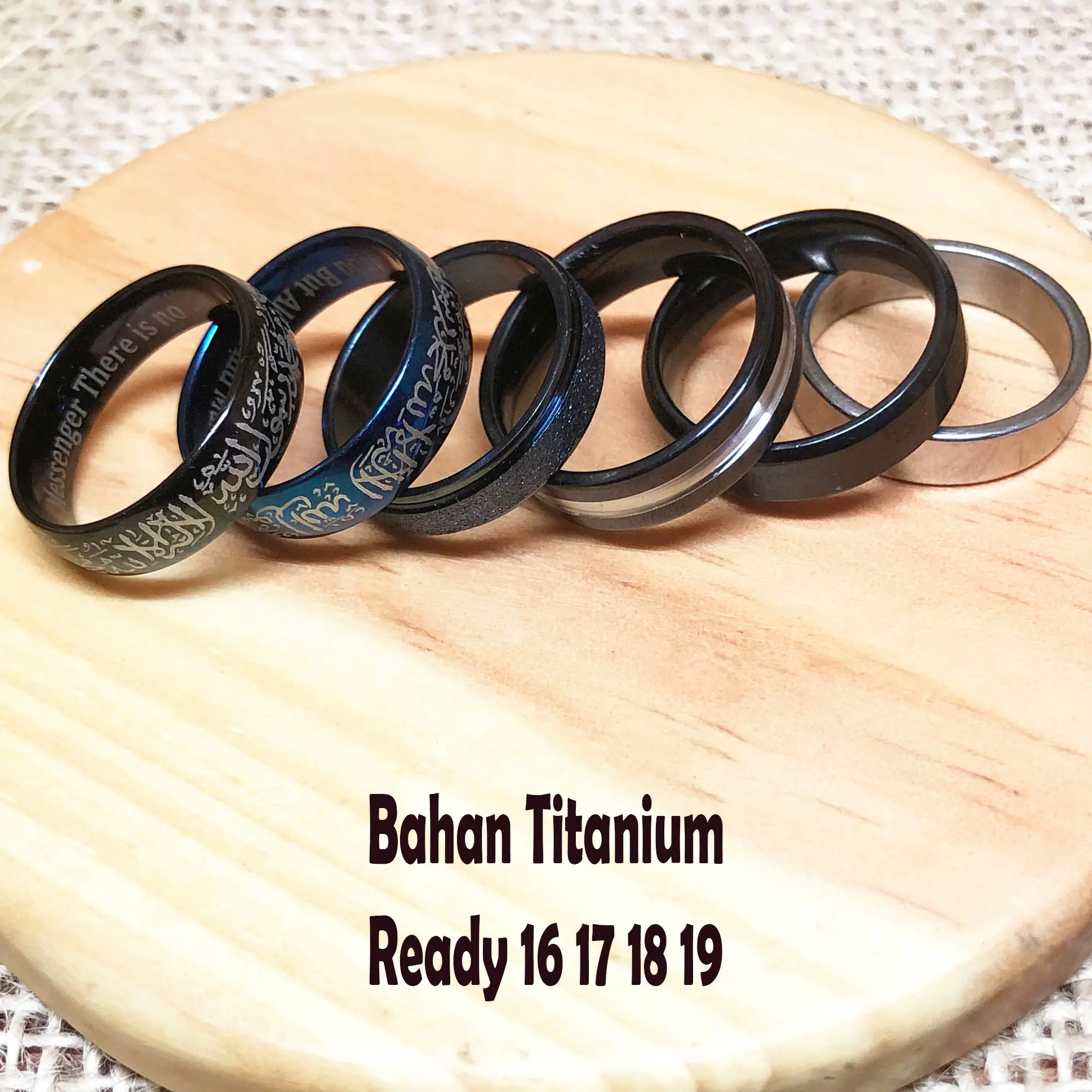 Cincin Pria Wanita Titanium anti Karat FREE BOX