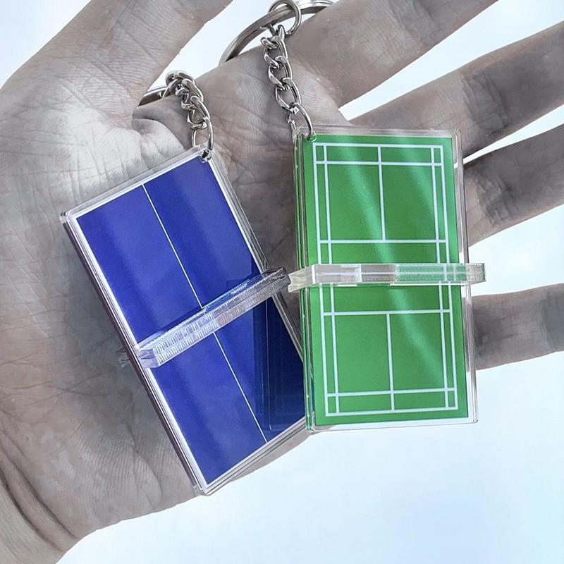 Dây Chuyền Chìa Khóa Cầu Lông, Quà Lưu Niệm, Mặt Dây Chuyền Quần Vợt Mini, Bảng Bóng Bàn, Dây Chuyền Chìa Khóa Acrylic Ba Chiều Móc Khoá Móc Khóa Móc Chìa Khoá 5
