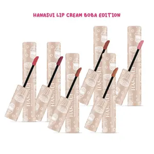Hanasui Lip Cream Boba Edition bibir kering lipstick  lipcream  lasting lipmatte mempercantik lipstik creamy