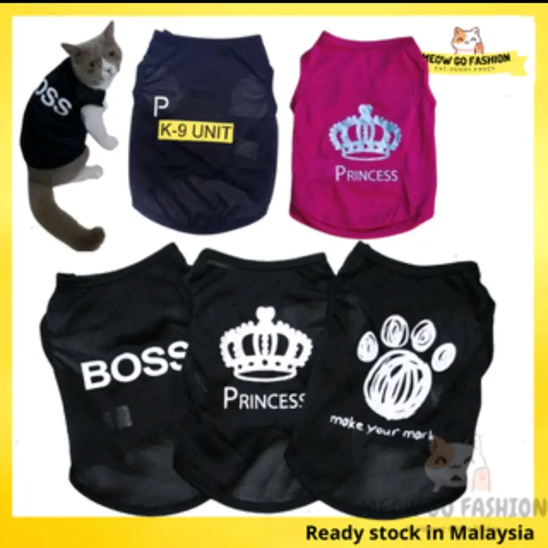 Baju kucing kaos hewan (Kucing/Dogi) 0