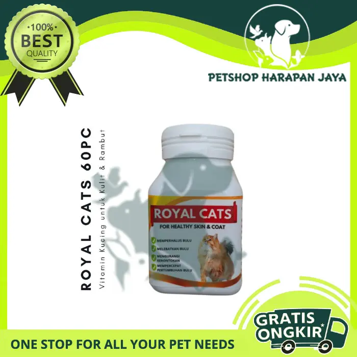 ROYAL CATS - VITAMIN BULU & KULIT KUCING - ISI 40 CAPSUL
