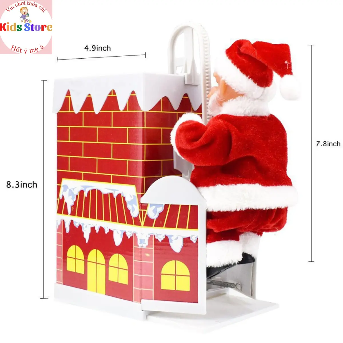 Đồ chơi Ông già Noel chui ống khói quà tặng noel - giáng sinh