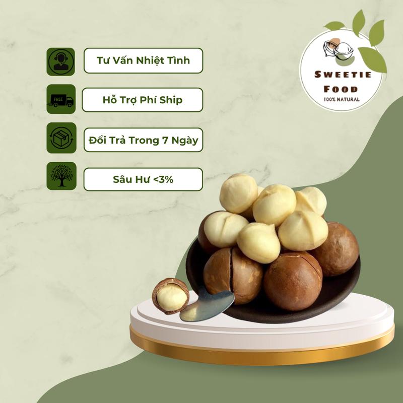 [ComBoo 1Kg] Hạt Macca size Bi  (1.8-2.2cm ), sấy chín   Nông sản sạch ĐắkLắk 2
