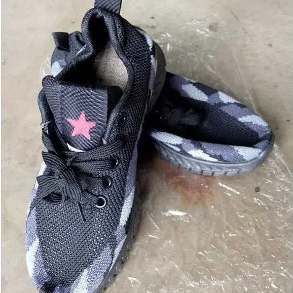 SEP040 (Tanpa Kotak) Sepatu Sneakers Wanita Sport Size 36-41 Sepatu Cewek Warna Army Hijau dan Abu Fashion Casual Simple Olahraga Gym Sepatu Cewek Senam Import Shoes 1