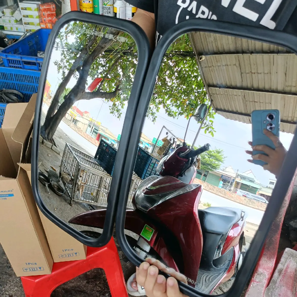 [ Mã SL-748] Gương Chiếu Hậu Chữ Nhật Xe Tải, Xe Ba Gác,Xe Nâng Ti và Bát