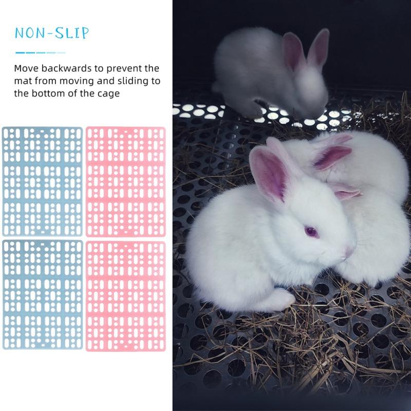 4 Pcs Pet Foot Pads Rabbit Cage Floor Sleeping Mats Bunny Nesting Feet Pedal for Cages Resting Plastic Guinea Pig Accessories 6