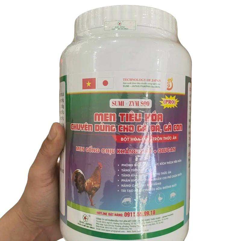 Men tiêu hoá chuyên dùng cho gà đá là sản phẩm công ty sumi japan