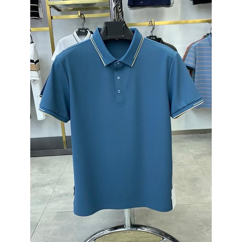 Áo Polo Nam Nữ Cá Tính, dòng Polo Trơn, kẻ cá tính Cổ Tròn, Áo cotton thấm hút mồ hôi, Shirt Ngắn Tay 5