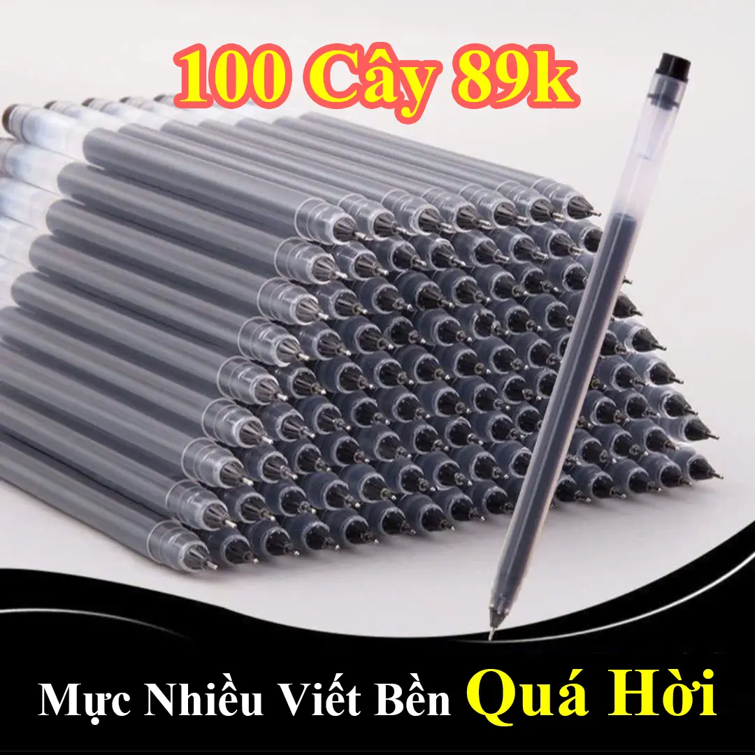 Bộ 100 Bút Mực Gel Khô Nhanh Kim Đông - Mực Trơn Tru, Viết Êm Tay - Đồ Dùng Học Tập Dành Cho Học Sinh Luyện Chữ Đẹp - Chép Kinh - Bút Không Ngòi Pen