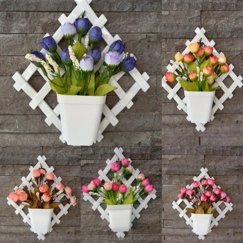 Bunga Tempel Dinding Mawar Kuncup Artificial set Pot berkualitas harga promo 0