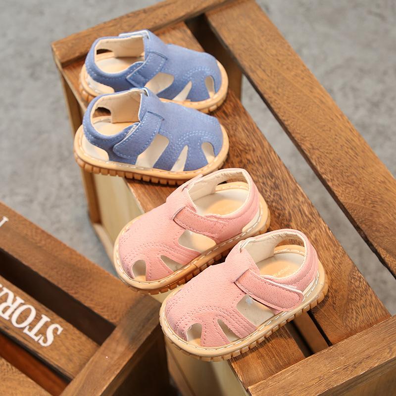 Dép sandal tập đi cho bé trai bé gái phát tiếng kêu chip chip D04