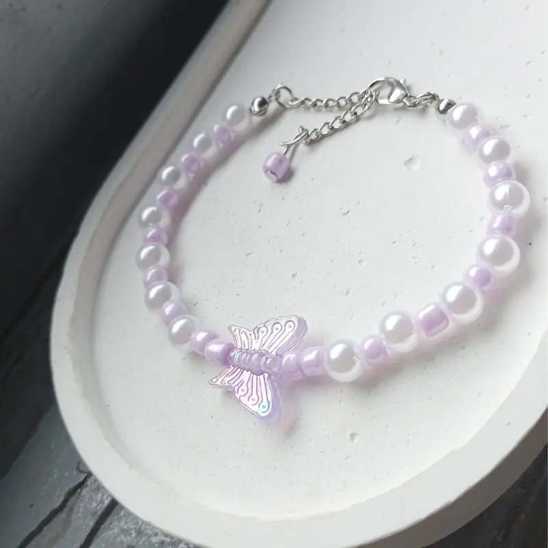 GELANG MANIK MANIK singgle butterfly GELANG ESTETIK BRACELET 0