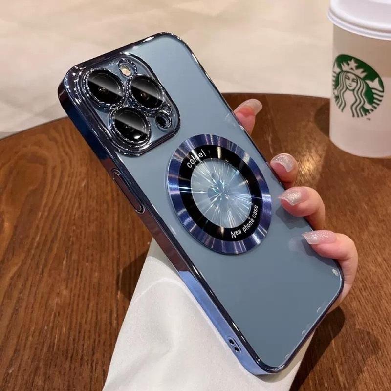 Christmas Ramadan Magnetic Transparent Phone Case (1 Piece), TPU Cellphone Protective Case, All-inclusive Shockproof Mobile Phone Cover For iPhone 11 12 13 14 15 Pro Max, Smartphone Protector Accessories 3
