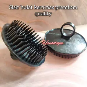 Sisir keramas hitam / sisir bulat hitam / sisir pijat hitam