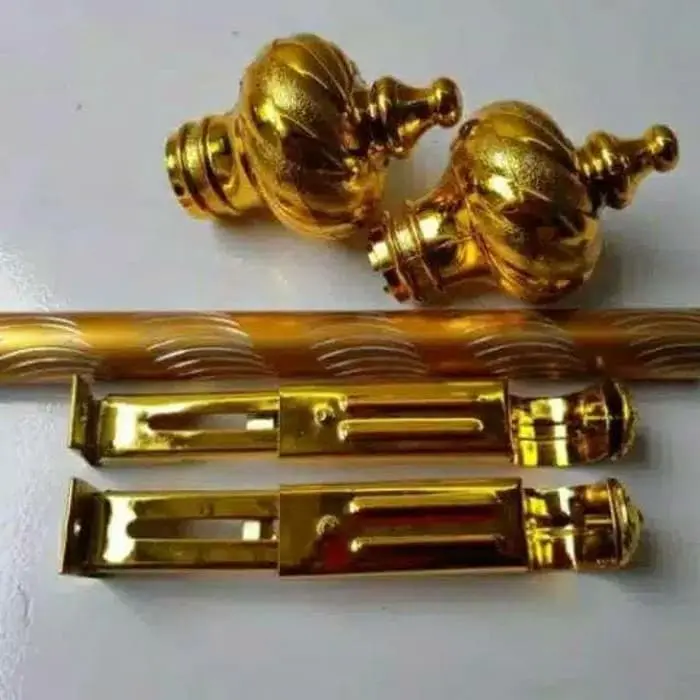 rollet batang gorden besi horden tiang korden full set ukuran 2 meter tirai  pintu 0