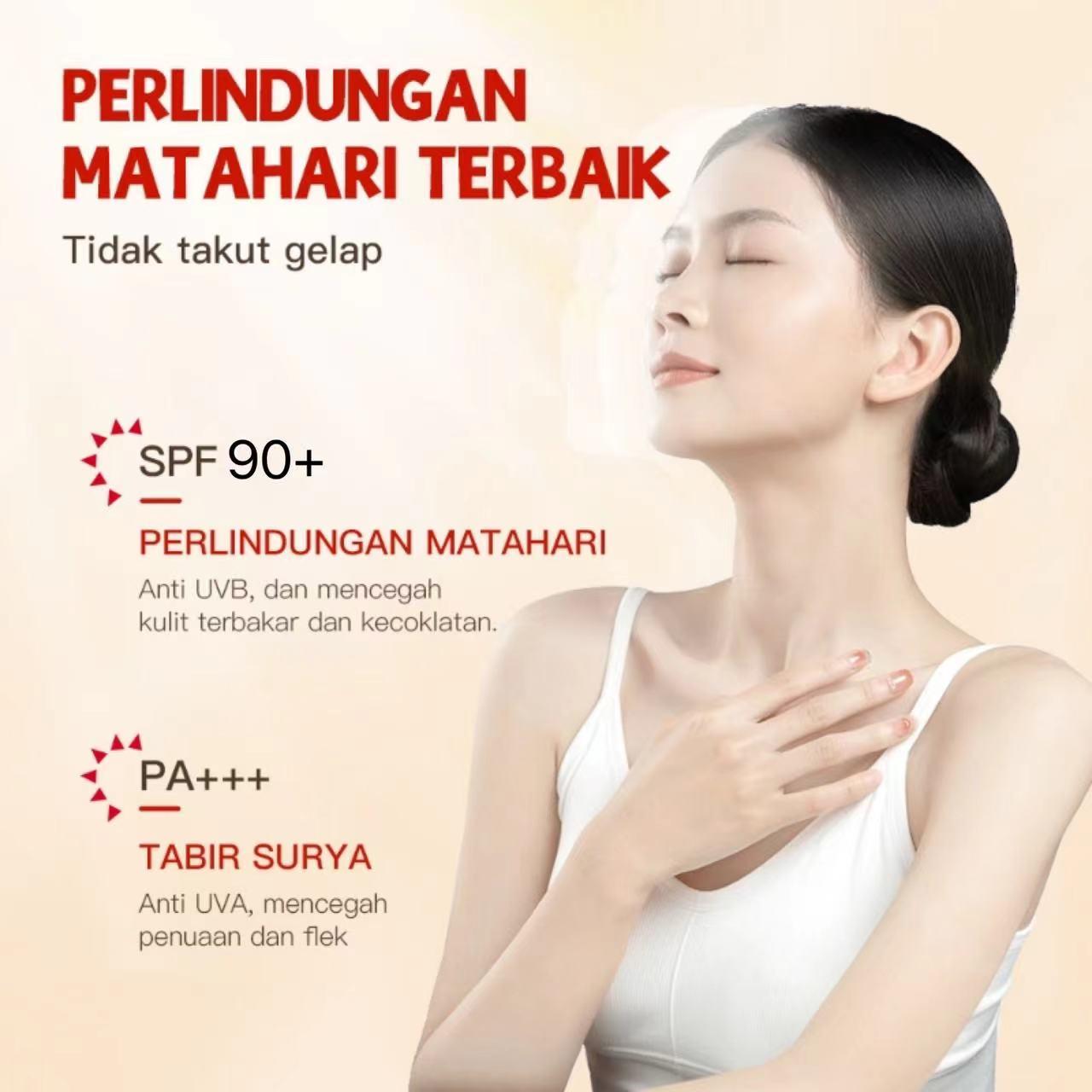 【Bpom】Kiss Beauty SPF90 PA+++ Kojic Acid Sunscreen Krim Tabir Surya Wajah & Badan 60g Antioksidan Vitamin C Teh Hijau Perlindungan UV Repair Moisturizing Skin