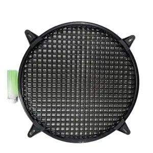 Grill Speaker 12" Inch Tutup Ram Spiker PVC hitam Bulat Kuat Anti Karat Bonus 4 Pengunci Gril