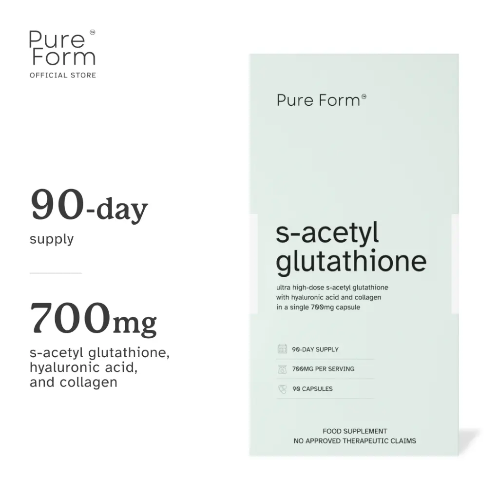s acetyl glutathione philippines Pure Form S-Acetyl Glutathione| 90 Capsules| 700mg of Gluta + Hyaluronic Acid + Collagen