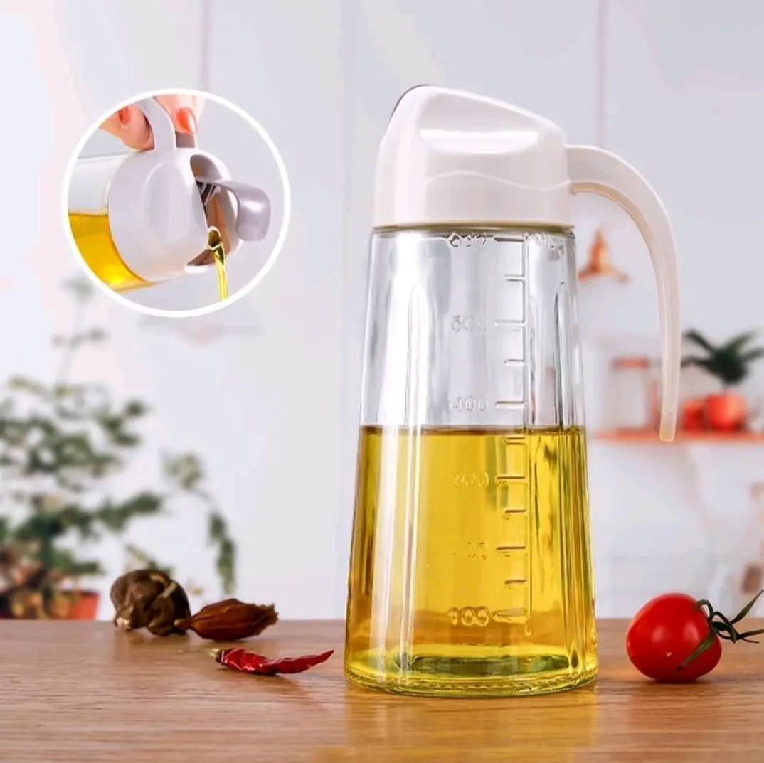 BOTOL KACA MINYAK GORENG 630ML PRAKTIS ANTI TUMPAH / TEMPAT BUMBU DAPUR MASAK