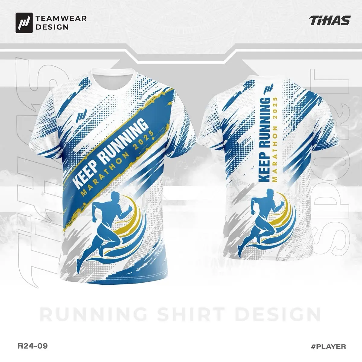 Áo chạy bộ Nam Nữ MARATHON R24-09  vải co dãn, thoáng khí, hút mồ hôi nhanh - Tim, Sport
