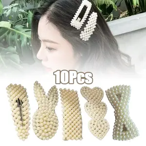 Jepitan Rambut Mutiara Murah Jepitan Rambut Retro Korea Hair Clip Anak Bahan Plastik Gaya Fashion Korea Import