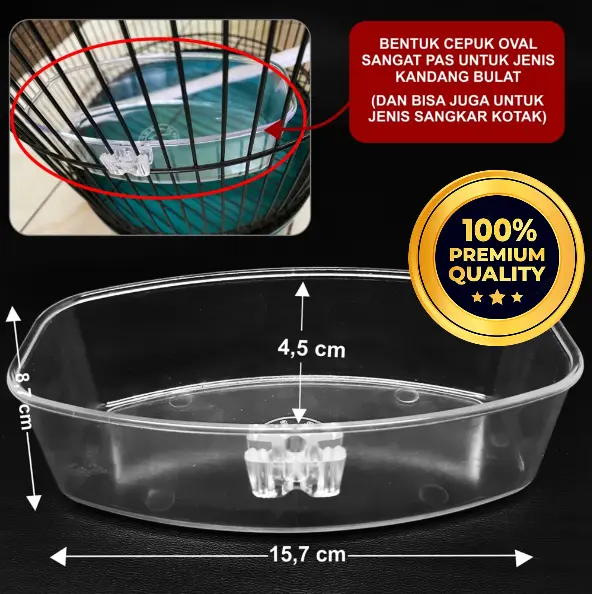promo CEPUK MANDI BURUNG OVAL MEREK SEMPATI  atau WADAH TEMPAT PAKAN MINUM KERAMBA MANDI MINI BURUNG Lovebird kutilang  Murai Kacer cucak hijau Kenari Anis 1