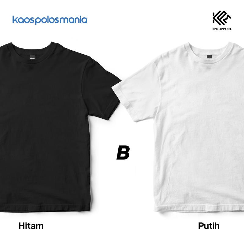 KPM Apparel 2 Pcs Kaos Classic Premium Reguler dan Big Size Cotton Combed 20s Nyaman Polos Basic Pendek 3