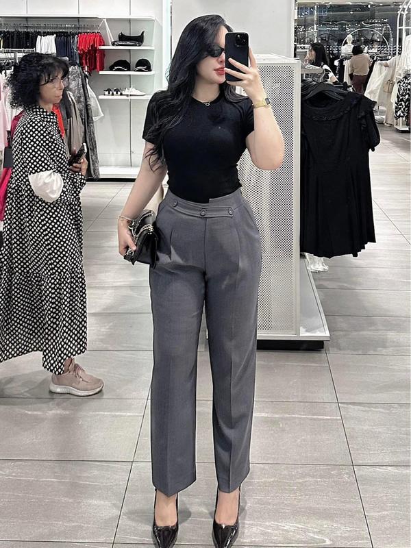 Quần baggy đai lệch 34QT011 34 Bigsize, quần tây baggy cho nữ, quần dài bigsize phù hợp đi làm đi học 3