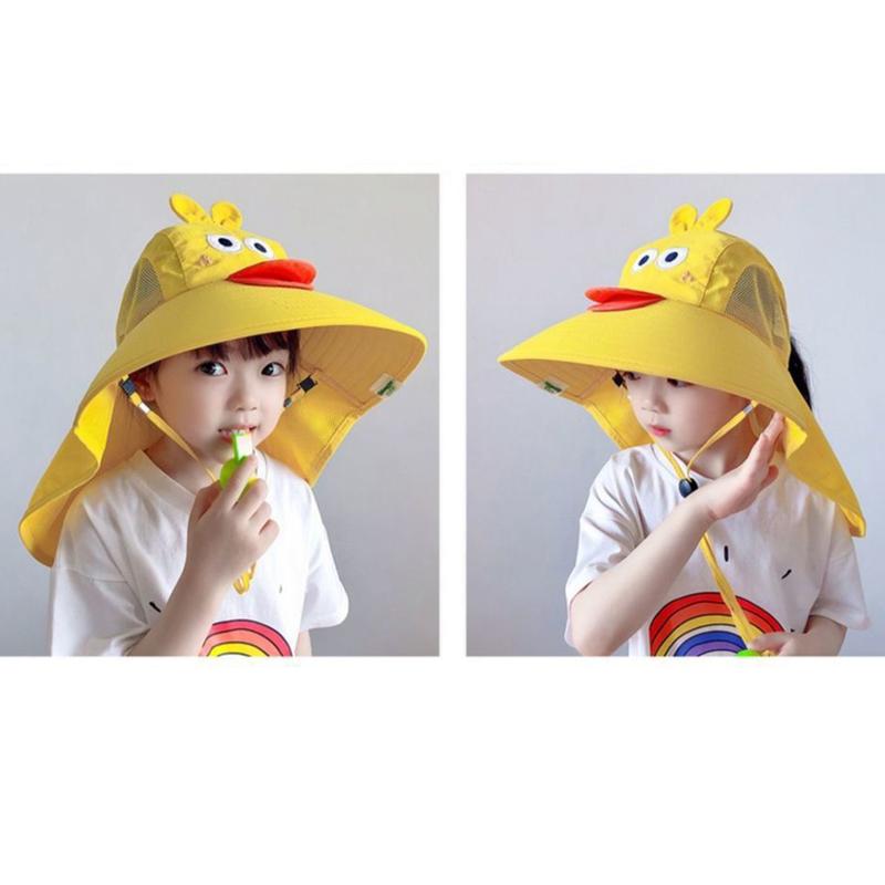 Product Introduction of Mũ Bucket Cho Em Bé Mùa Hè, Mũ Chống Nắng Đi Biển, Thoáng Khí, Thiết Kế Hoạt Hình, Mũ Ngư Dân Cho Trẻ Em, Che Tai Cổ Ngoài Trời, Chống Tia UV, Thích Hợp Cho Trẻ Em, Mũ Đi Biển 30