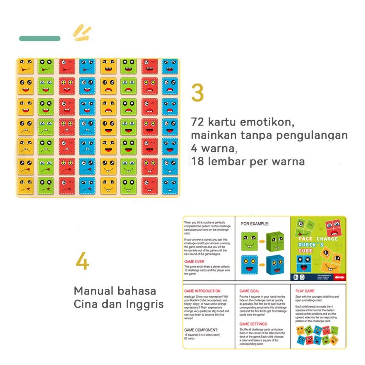"Mainan Pemecah Kecermatan Rubik's Cube - Blok Konstruksi Pendidikan Ekspresi Wajah Ideal untuk Anak-anak dan Keluarga" "Mainan Pemecah Kecermatan Rubik's Cube - Blok Konstruksi Pendidikan Ekspresi Wajah Ideal untuk Anak-anak dan Keluarga"