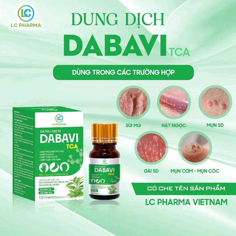 (che tên) serum thảo mộc DABAVI TCA Hàng chính hãng - sùi mào gà, hạt ngọc. Bổ sung Acid Tricloacetic, Acid Glycolic, chiết xuất tía tô - chiết xuất t... v gel  gôm Women Nữ Skincare #rungnoruoi #muncoc #mungai #mungaisd