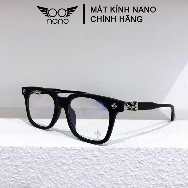 Gọng kính cận nam nữ dáng vuông,dùng lắp mắt cận hoặc 0 độ N2273 Chrome Hearts Mắt Kính Kính Mắt Tròng Kính kính  đổimàu 0