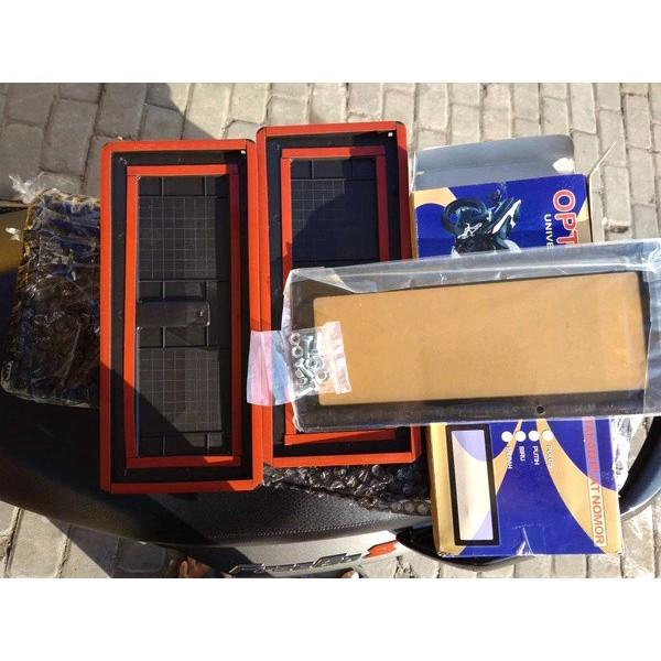 Dudukan plat nomor motor akrilik variasi lampu led sepeda motor universal Aksesoris Motorcycle Penutup plat nomor motor 3
