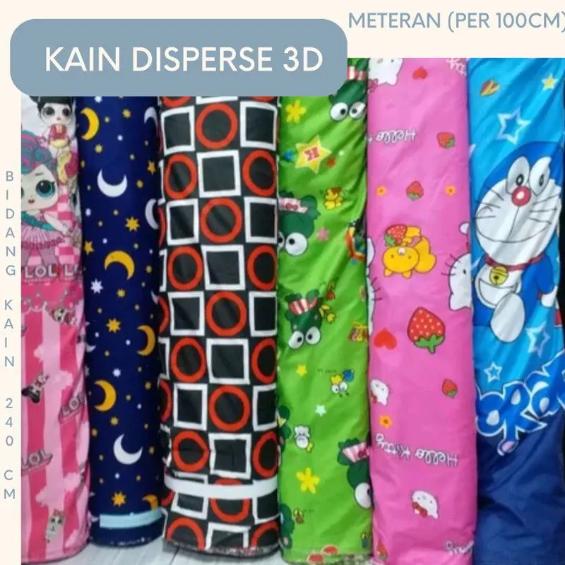 ANEKA BEDSHEET - Kain Disperse 3D Meteran 0