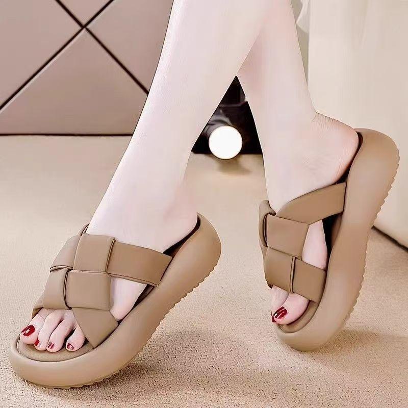 Dép Đế Độn Giày, Dép Nữ Mùa Hè Ngoài Trời, Đế Mềm, Dép Nữ, Xuất Khẩu Quốc Tế Thương, Hàng Có Sẵn Cho Năm 2024, [Nhập Mã] 8