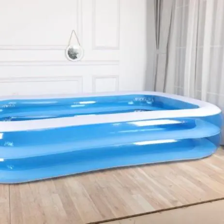 (COD) Kolam renang anak 2 METER kolam mandi bola ukuran jumbo inflatable pool kolam renang karet KERANJANG KUNING Kado Permainan 2