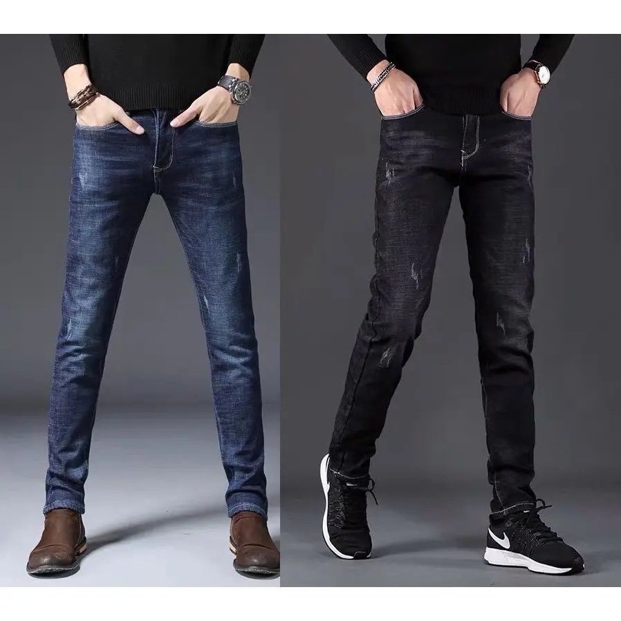 Quần jean dài vải cotton co giản 4 chiều