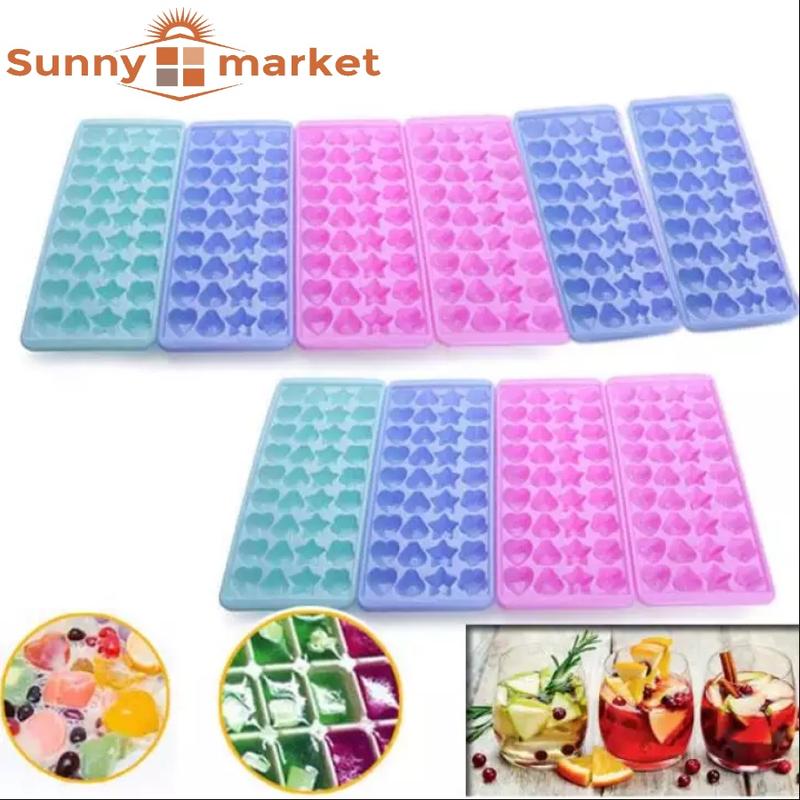 Bộ 10 khuôn làm thạch rau câu, phô mai, khay đá 36 viên họa tiết xinh xắn