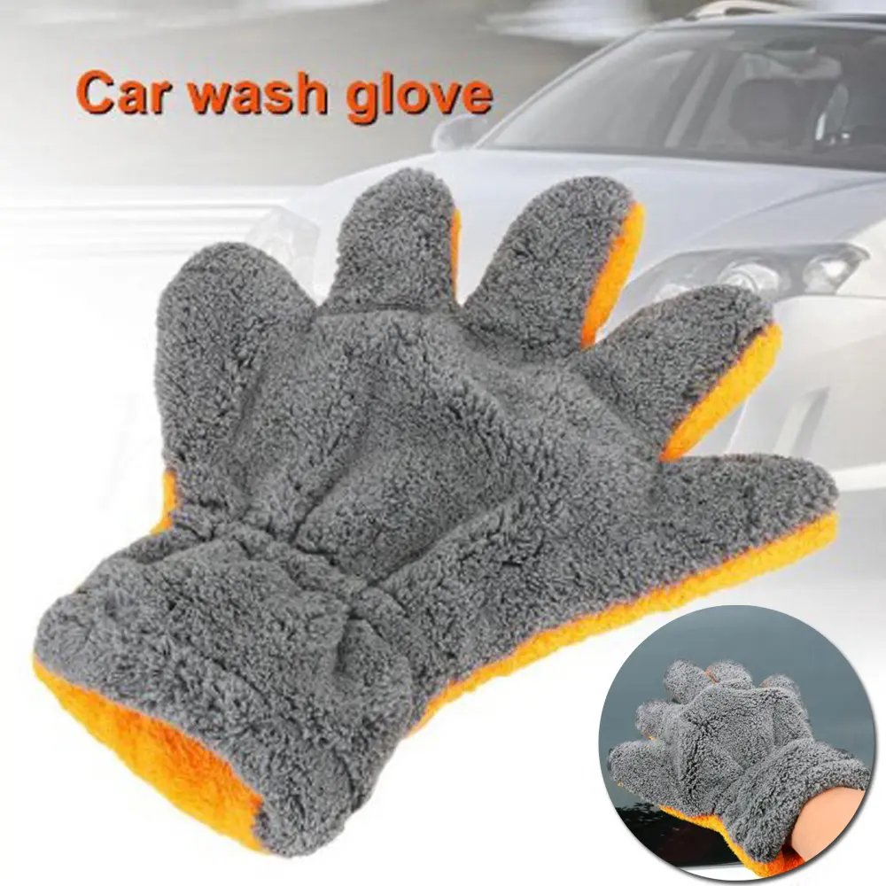 [stock]Car Wash Gloves Cleaning Gloves Microfiber Cloth Cleaning Equipment 29*25CM