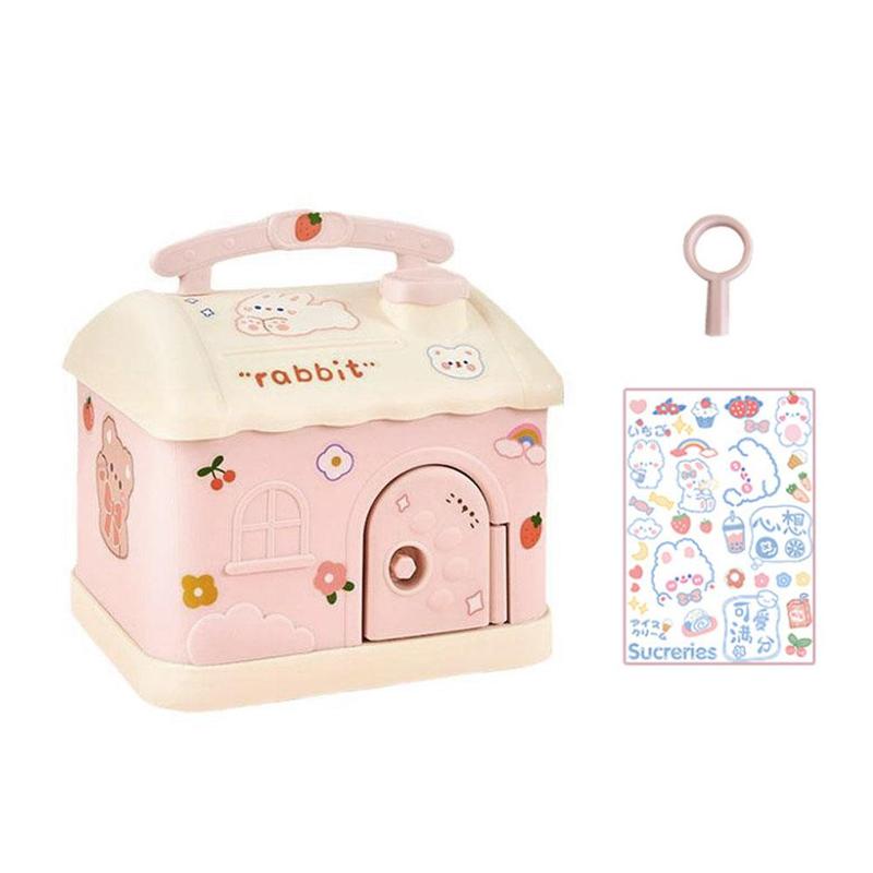 Product Introduction of Cute Cartoon Small House Money Bank Children's Gift Jar Savings B2D1 28
