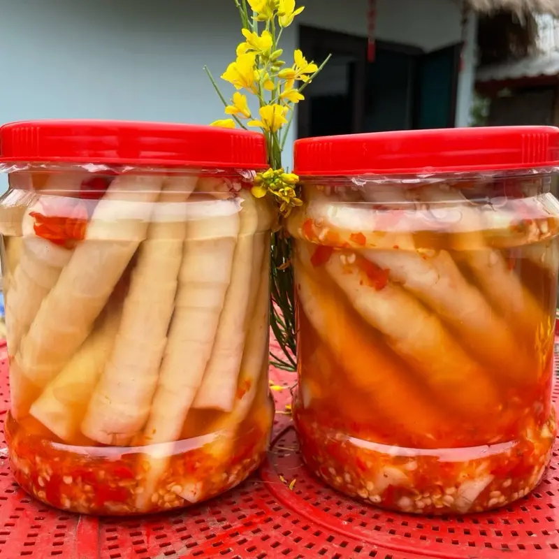 2 lọ Măng Sặt Ngâm Ớt Chua Cay Hà Nông Thôn