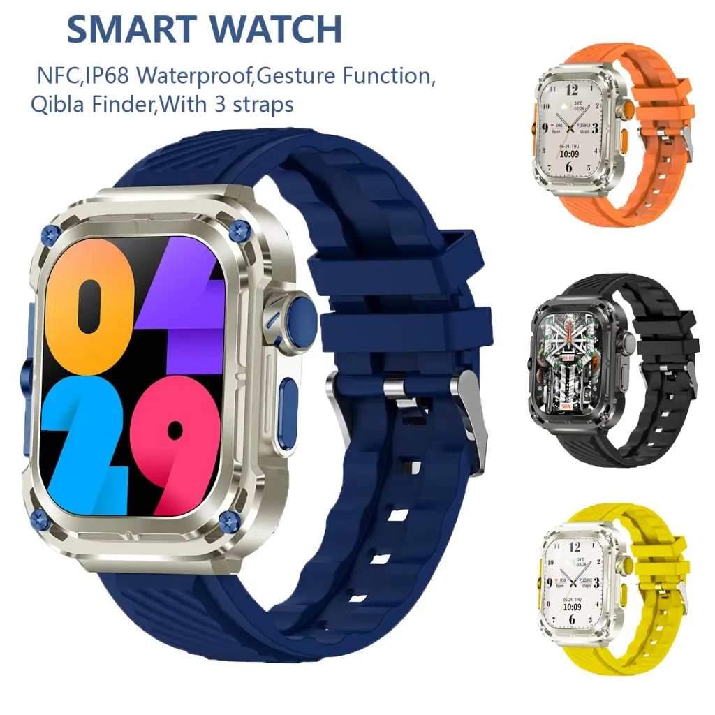 ,Z85 MAX, Panggilan Bluetooth, Siap Sedia Ultra Panjang, Kadar Benar, NFC,Dengan Fungsi Gerak Isyarat dan Pencari Arah Solat Qibla, Tiga Tali Jam Tangan, Sesuai untuk Lelaki dan Wanita Smart Watches  smartwatch jamelektronik jam  boleh  call jam  z85  max