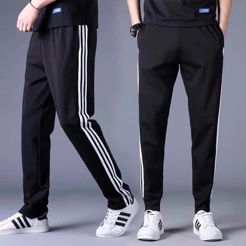 Quần Jogger 3 sọc thể thao nam Nữ phong cách hàn quốc trẻ trung kiểu quần bo gấu Tập Thể Dục Tập Gym Sport Gym Sport Tập Gym Trang Phục có thể giặt máy 【m quầnthểdục 3sọc thoáng khí