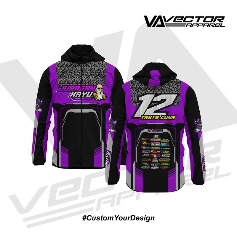 JAKET RACING / PARASUT WATERPROOF / BEBAS CUSTOM NAMA, NOMOR, SPONSOR 0