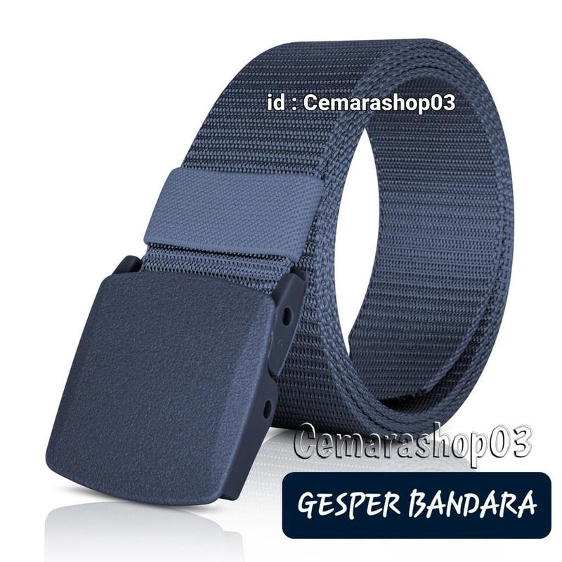 GESPER KANVAS BANDARA / IKAT PINNGANG PRIA WANITA ANTI XRAY / SABUK CANVAS ANTI DETECTOR AIRPORT Belt Hijau Hitam Men Women gesper 5