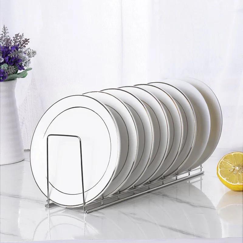 Product Introduction of 1PCS Stainless Steel Dish Rack Kitchen Dish Pan Plate Draining Rack Organiser 5