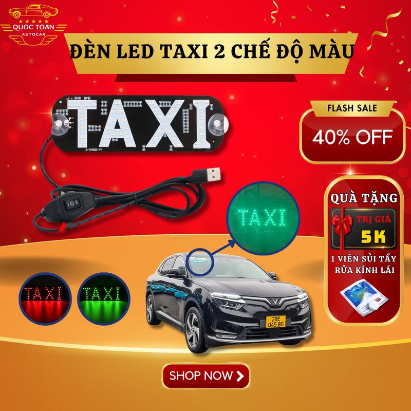  Đèn Led TAXI Thay Đổi 2 Màu Xanh Lá Đỏ & Xanh Lá Vàng USB 20.000 Giờ Tuổi Thọ Phụ Tùng Ô Tô Nổi Bật Giao Thông 