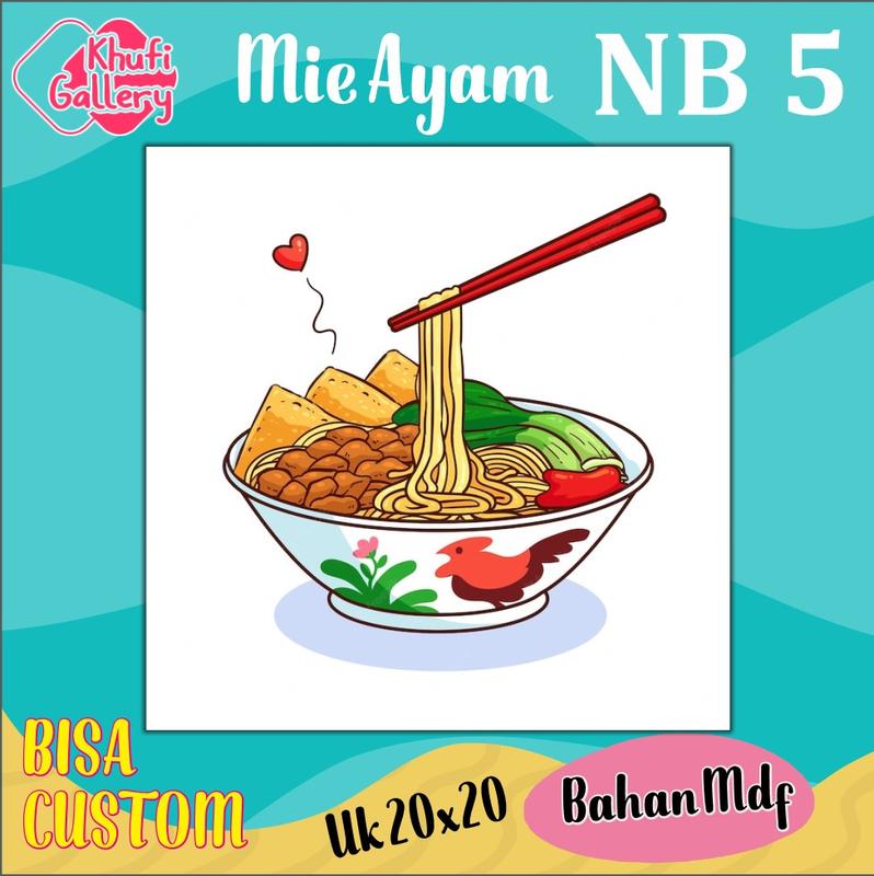 Khufi Gallery Hiasan Dinding Makanan Indonesia Mie Ayam 4