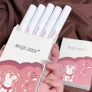 Muge Leen [SET ISI 5] Lipgloss Bibir Matte Lip Glaze Sweet Doll 906 Tidak Lengket Longlasting Cocok Untuk Aktivitas Sehari-hari