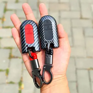 Cover Carbon Casing SmartKey Kunci Mobil Toyota All New Avanza Veloz Rush Agya  & Daihatsu Terios Sirion 2019 ++